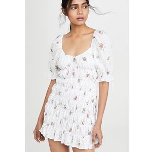 For Love & Lemons Tarte Eyelet Smocked Dress